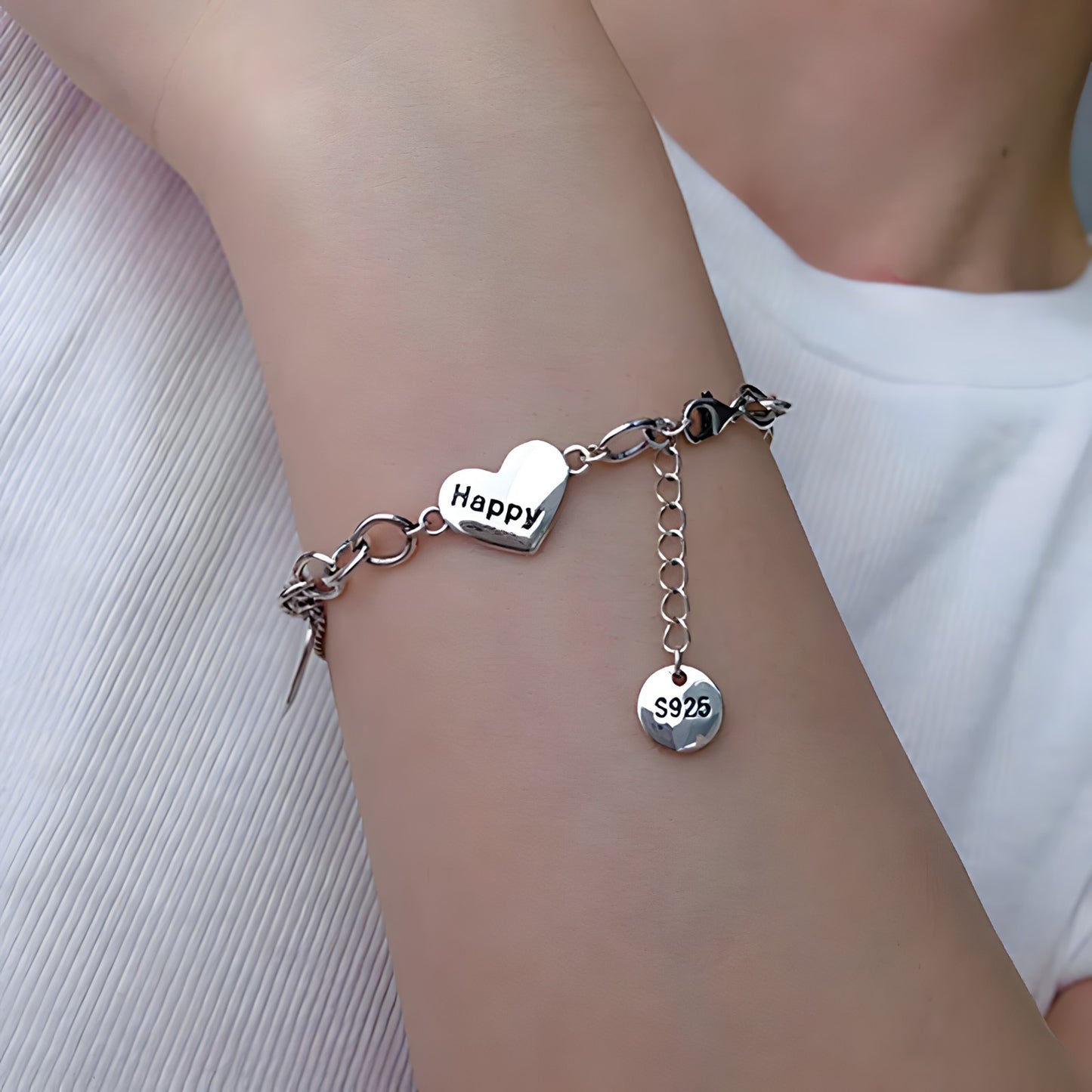 Pulsera de Plata 925 - Happy