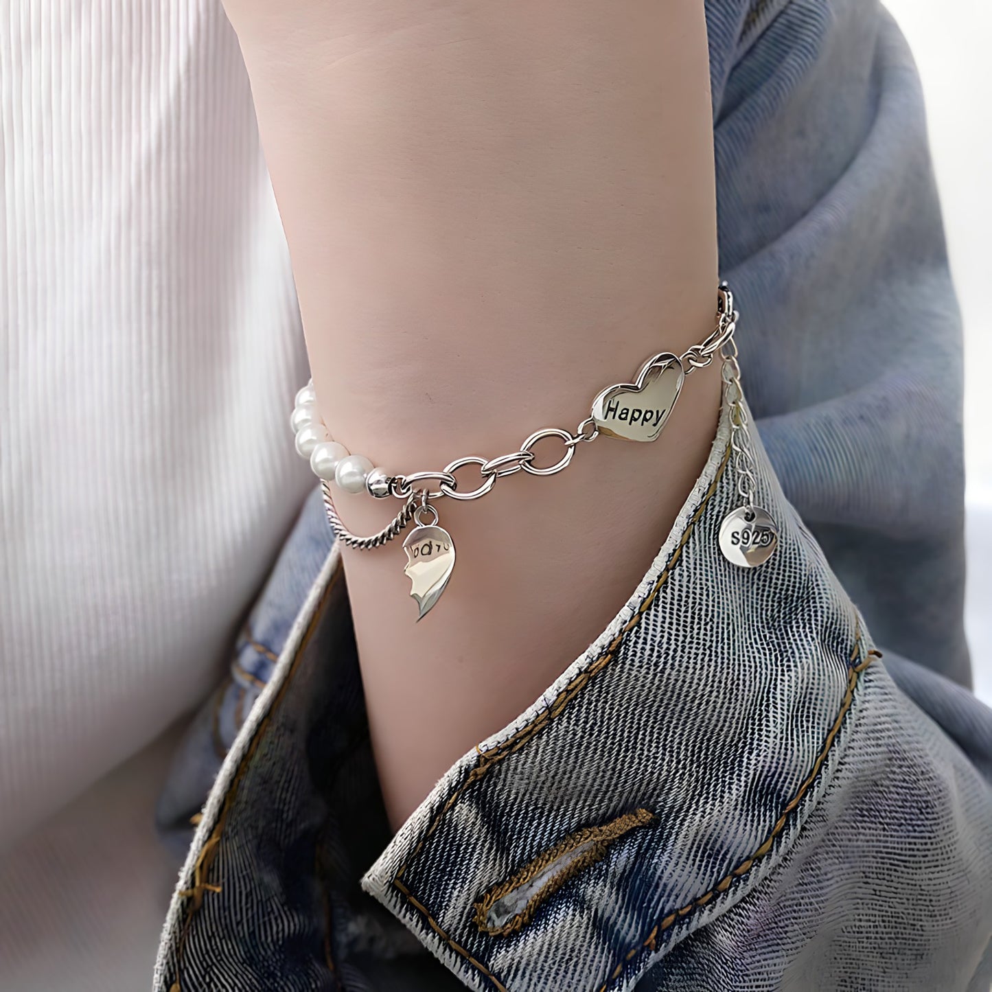 Pulsera de Plata 925 - Happy