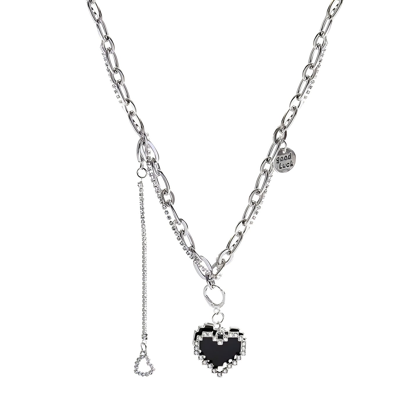 Collar de Plata 925 - Black Heart