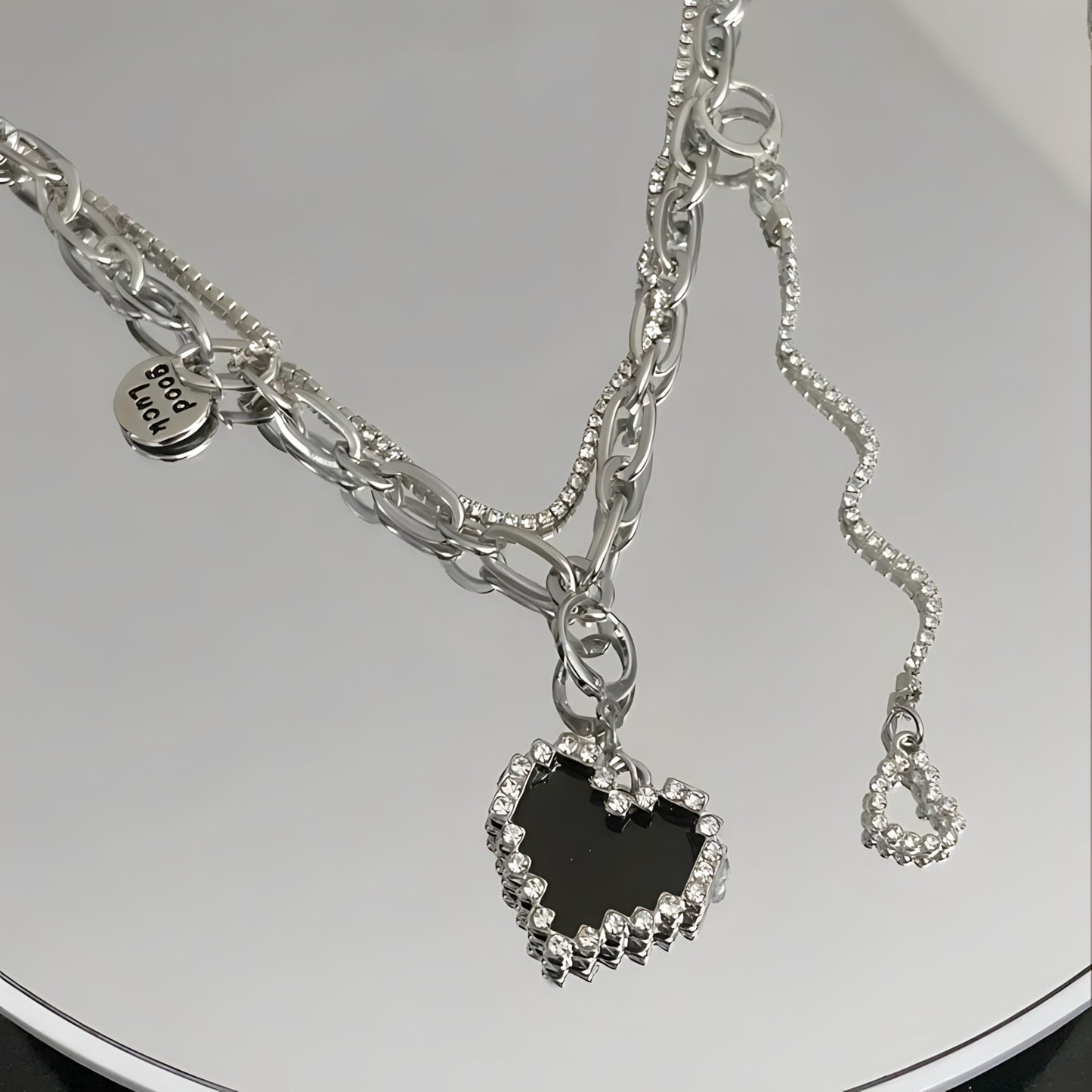 Collar de Plata 925 - Black Heart